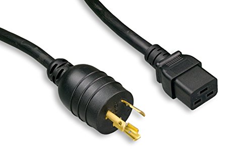 Cablelera ZADA44XF-10 Heavy Duty Power Cord NEMA L5-20P to IEC320 C19 20A 125V 12AWG