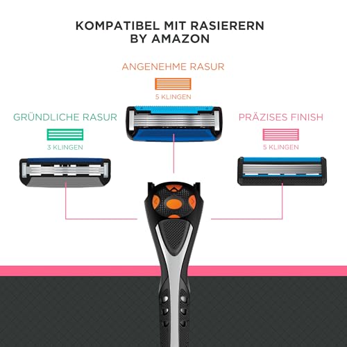by Amazon Ersatzklingen für 5-Klingen-Rasierer für Herren, 12er-Pack, doppelte Gleitfunktion für empfindliche Haut – Ansicht 5