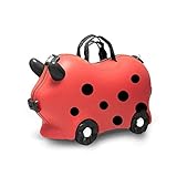 OYHN Maleta correpasillos y Equipaje de Mano Infantil Maleta con Ruedas para niños Maleta,Rojo