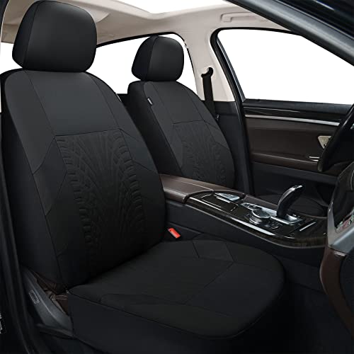 Akauto Black Car Seat Covers Front Set, Premium Cloth Automotive Vehicle Interior Covers, Seat Covers For Low Back Car Seats With Removable Headrest, Universal Fit For Most Cars, Sedan, Truck, Suv #TOP5