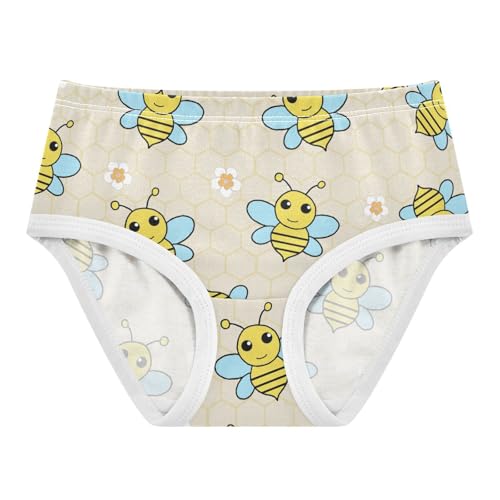 Girls' Underpants Kids Cotton Underwear Panties Briefs For Girl Age 2-8 Years Flower Bee Cartoon Pattern
