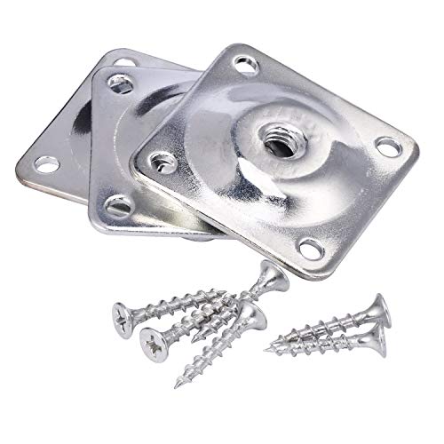 4PCS Leg Mounting Plates with Screws for Sofa Couches Tables Furniture Legs Brackets Hardware Attachment Plates Brackets M8 T-Plates - Image 4
