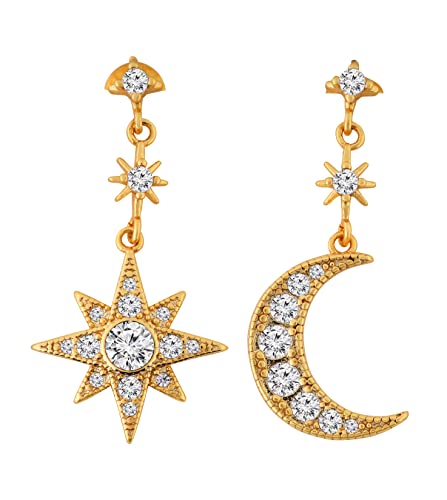 Sacina Gothic Boho Sun And Moon Earrings, Crescent Moon Star Pendant, Celestial Earrings, Goth Jewelry Gift For Women, Christmas Gift For Women… (9) #TOP4