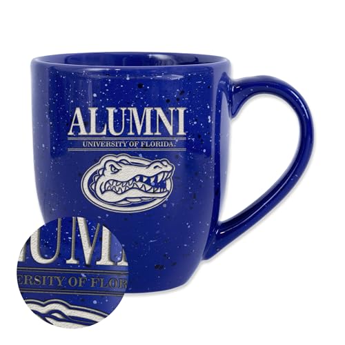 Rico Industries NCAA Florida Gators Alumni 16 oz Team Color Laser Engraved Speckled Ceramic Coffee Mug