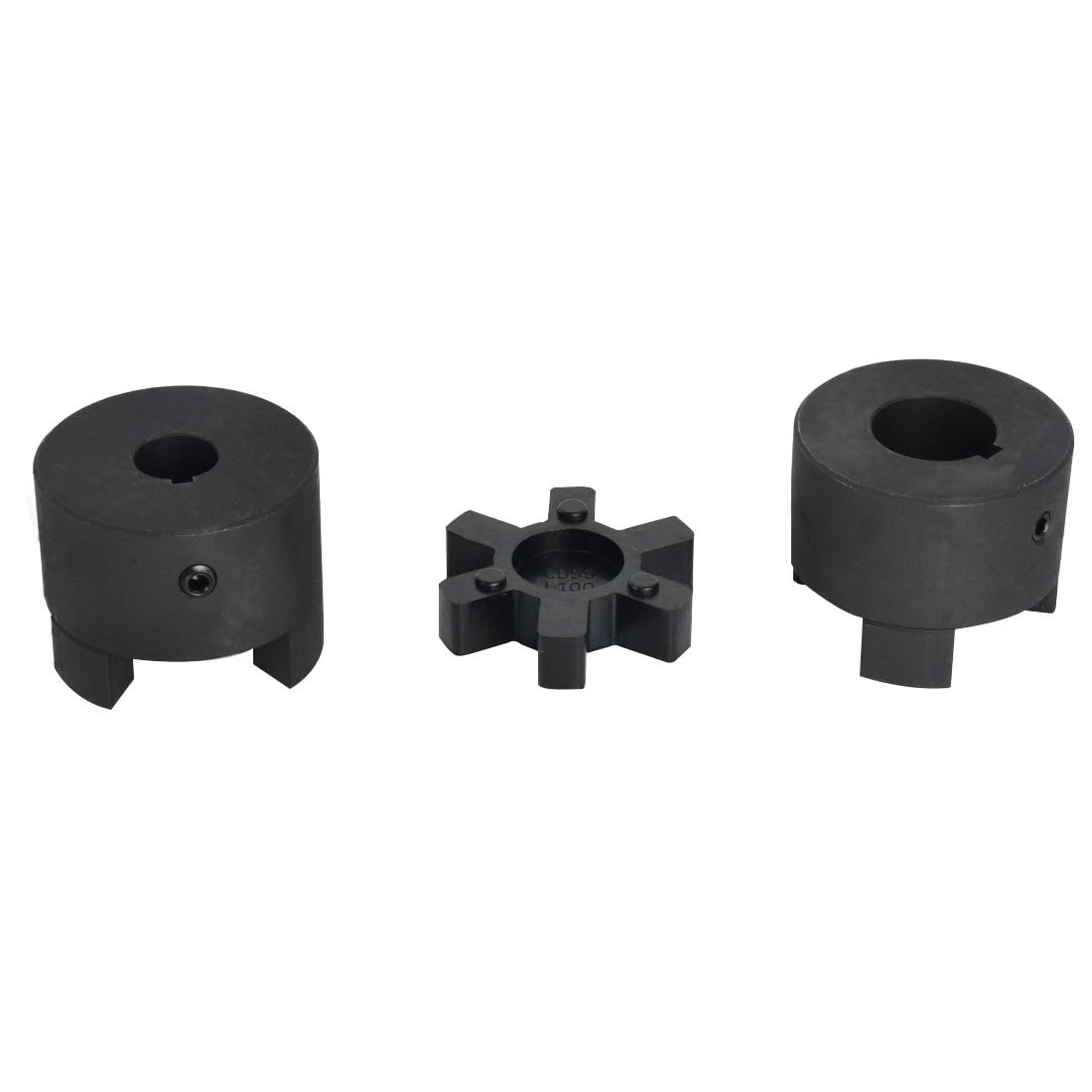3/4" to 1-1/8" L100 3-Piece L-Jaw Coupling Set & Buna-N NBR Rubber Spider for Log Wood Splitter