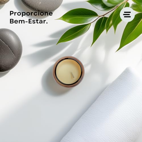 ETHMIX, Vela Aromática Perfumada, Relaxamento, Vidro Âmbar