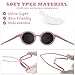 LOJUDI Polarisierte Baby Sonnenbrille 0-36 Monate - mit Band Verstellbar Silikon Rund Rahmen UV Schutz für KleinKind 0-3 Jahre -Rosa/Schwarz