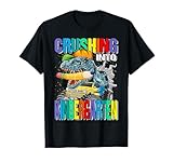 Crushing Into School Monster Truck Dinosaur