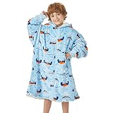 JOYWOO Wearable Blanket Hoodie for Kids, Oversized Hoodie Sweatshirt Blanket, Gift, Cozy and Fuzzy S