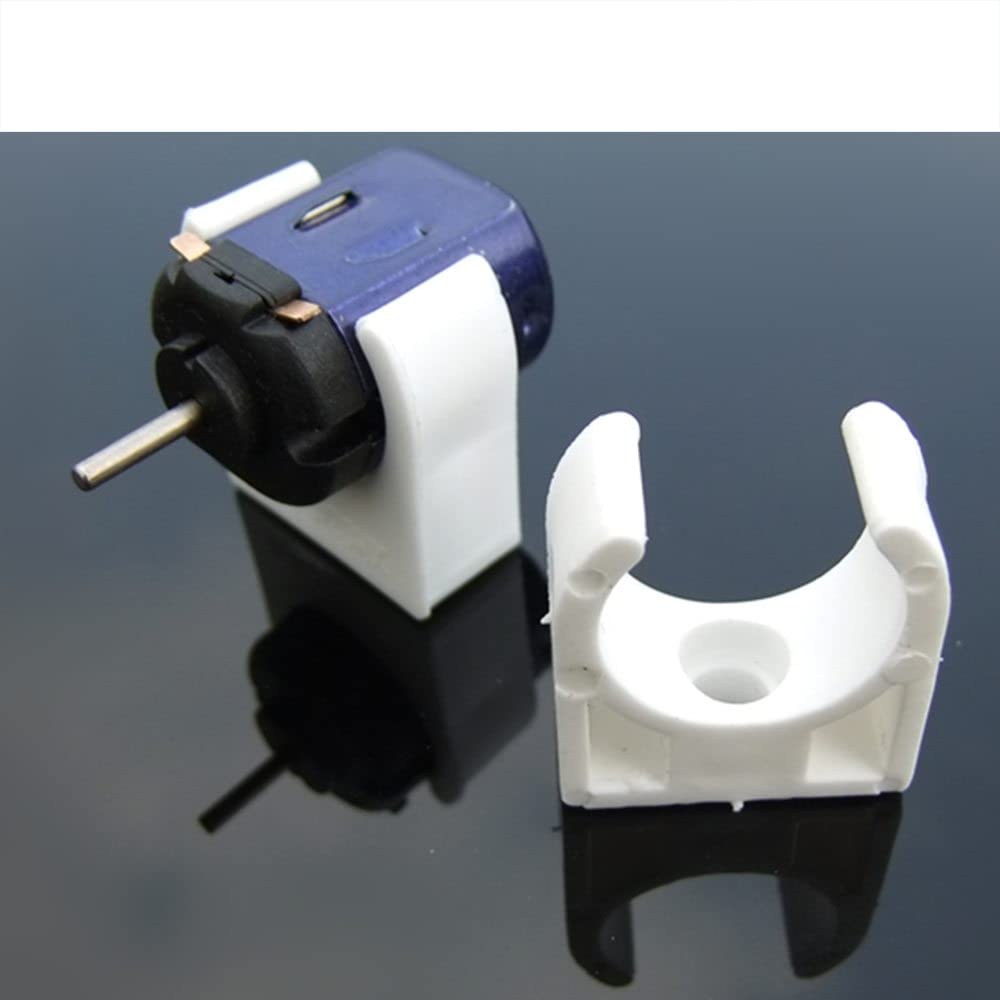 10pcs 20mm White Vertical Bracket for 130/140/180 Motor Fixed Seat Holder 25x26.5x11 Mini PP Supporter DIY Accessories