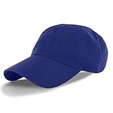 DS Plain 100% Cotton Hat Men Women Adjustable Baseball Cap (30+ Colors) Blue
