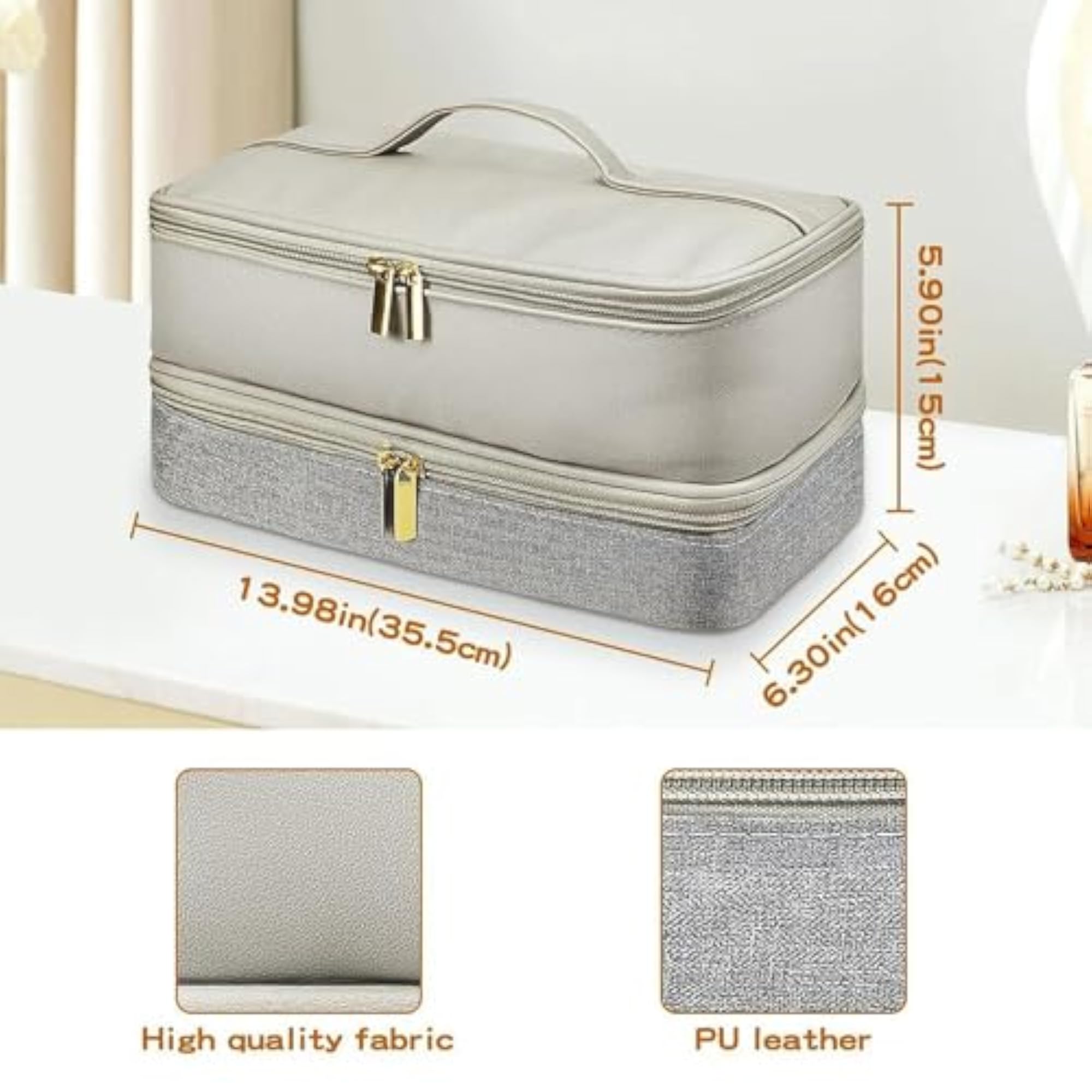 Travel Carrying Case Portable Organizer for Hair Tools & Makeup