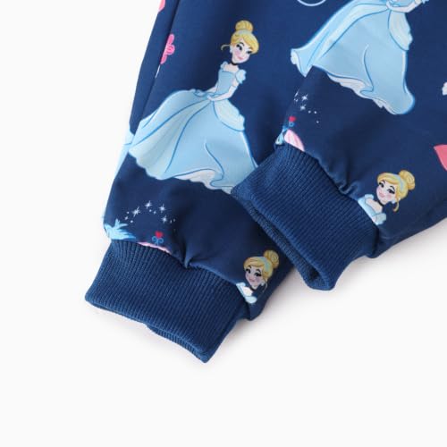 Image of Disney Outfits for Girls Long Sleeve Shirt Pocket Pant Toddler Sweatsuit | Officially Licensed丨Girls Clothes丨2-Piece Outfit丨Allover Print丨Ruffle Shoulder丨Jogger Pants丨Soft Feel丨Easy Care丨Mix & Match