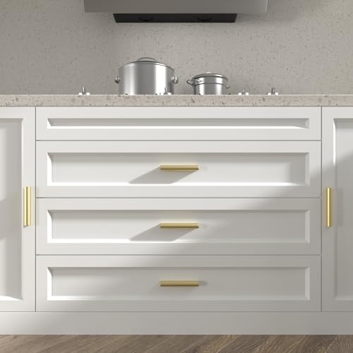 Goldenwarm 10 Pack Adjustable Drawer Pulls Gold Cabinet Handles for Kitchen Hardware 2" to 8"(51-224 mm) Hole Distance by Goldenwarm - Used condition - Image 5