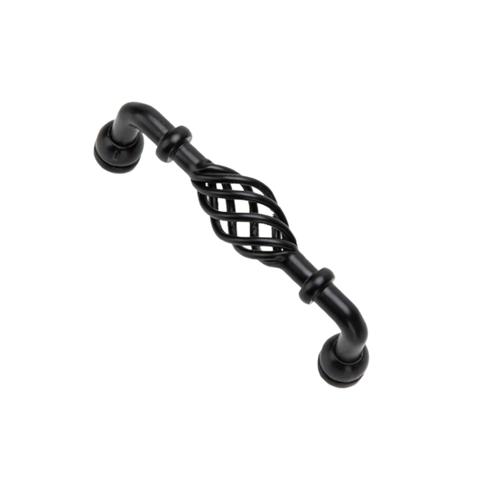 Yonmledo Type7 Black 96Mm Brass Vintage Drawer Handles 2Pcs Out Antique Bronze Home Hardware Handle Pull With Screws Cupboard Furniture Handles Drawer Knobs Door Knob Cabinet Pullers(Type7 Black 96Mm)