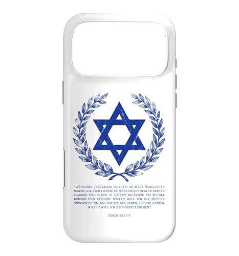 Psalms 122:6-9 Star of David Israel Bible Verse German �X�}�z�P�[�X iPhone 17 Pro Max �p
