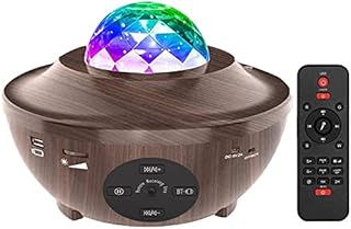 Night Light Star Projector 2 in 1 Ocean Wave Projector Star Projector with Remote Control Night Light Ambiance with Blueto...