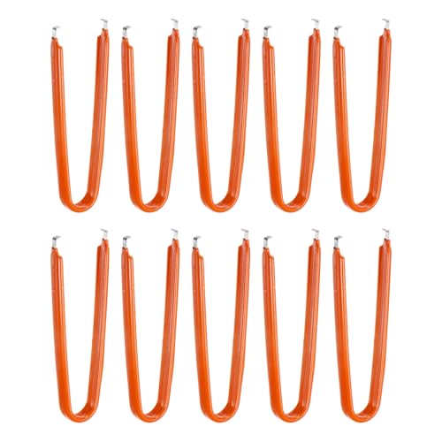 Image of HARFINGTON 10Pcs IC Chip Extractor IC U Shape Puller Stainless Steel with Insulated Vinyl Grip Motherboard Circuit Board Component Puller Chip Extractor for PCB Removal Tool, Orange