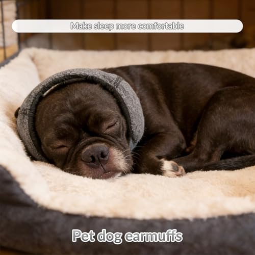 Hunde Ohrenschützer Mit Geräuschunterdrückung, L zum Schutz vor Lärm, Beruhigung, Verstellbar Gehörschutz Für Hunde, Für Kleine Mittlere Und Große Hunderassen Und Katzen Winterpflege