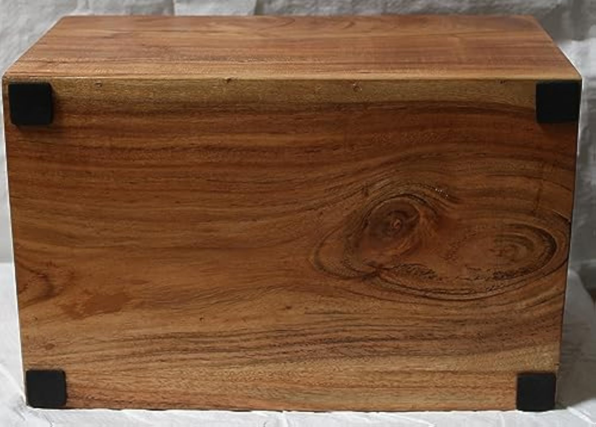 Burnt Umber Stained Wooden Crate for Rustic Decor