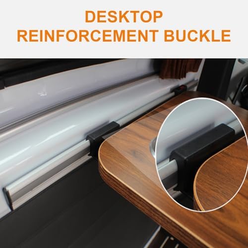 Foldable RV Table with Cup Holders - Durable Solid Wood Wall-Mounted Folding Picnic Table for Compact Spaces, Perfect for RVs, Home Offices, Bedrooms, or Kitchens