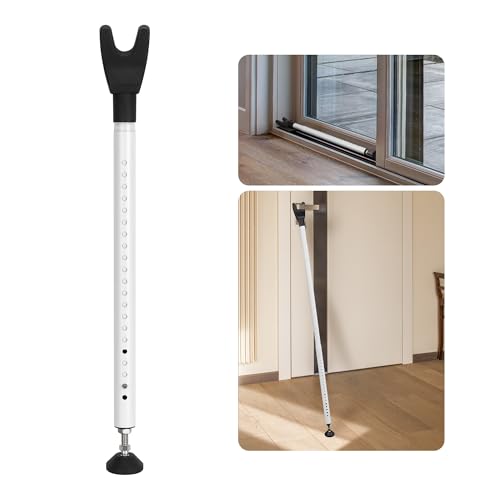 WENLISELL Adjustable Door Security Bar, 50-132cm Removable Sliding Door Security Bar for Home, Room Hotel, Apartment, Travel