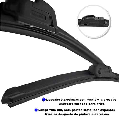 Par Palheta Limpador Para-brisa Dianteiro Gancho Gol G1 G2 G3 G4 G5 G7 (Gol G5 2009-2012)
