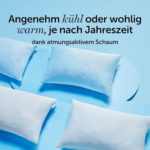 Cloudpillo Kopfkissen 40x80 cm – Ergonomisches Memory-Foam-Kissen für Seitenschläfer,...