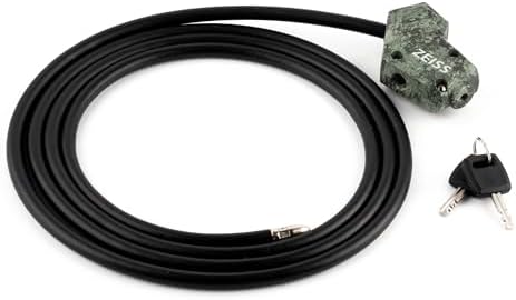 ZEISS Candado de Cable con Llave, Cierre Diferente, Protección An...