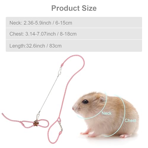 image for Hypeety Hamster Training Lead Leash Nylon for Hamster Rat Squirrel Ger