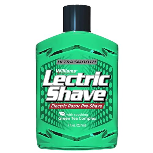 Williams Lectric Shave – Electric Razor Pre-Shave with Soothing Green Tea Complex, 7 fl oz (207 mL)