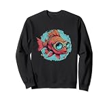 Ojos de pez divertidos con traje de buceo Googles Sudadera