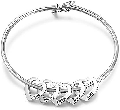 Personalized Mother Jewelry - Mother Bracelet - Engraved Mom Bracelet with Kids Name - Silver, Gold, Rose Grandmother Custom Mother Day Gift - Mom Birthday Gifts