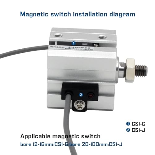 Cylindre compact SDA100 à double effet pour une automatisation ultra précise et puissante - 6