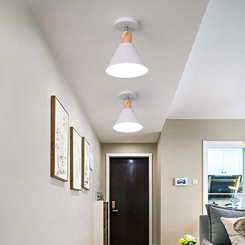 Luz de comedor de arte para renovar techos con madera y hierro resistente 4