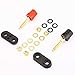 Clyxgs 4Pcs Terminal Binding Post Power Amplifier Dual Copper 2-Way Banana Plug Jack, Post for Speaker Amplifier Terminal，Pure Copper Plating
