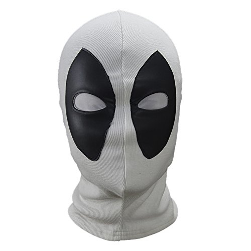 Queenshinyu00ae Cráneo Balaclava campana mascarilla zentai (Blanco, Un tamaño)