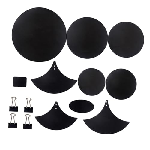 VANZACK 14Pcs Drum Mute Pad Drum Head for Quiet Practice for Snare and Bass Drums Easy to Install and Remove Volume Reduction Accessories Black