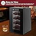 YDOOLNG Black Wine Cooler, 23L 8 Bottle Compressor Wine Cooler Refrigerator Large Freestanding Wine Cellar with 5 Shelves&3 Racks For Red White Champagne or Sparkling Wine LED Display (JC-23AW)