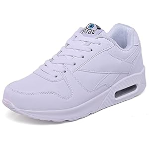 Dames Trainers Lichtgewicht Wandelschoenen Casual Mesh Ademende Sneakers Antislip Trainingsschoenen Mode Casual,Wit,40…