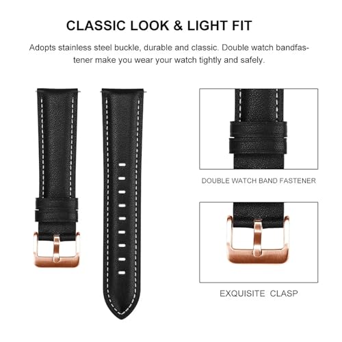 Correa de cuero de 18 mm ideal para lucir tu smartwatch de 41 mm en la oficina 4