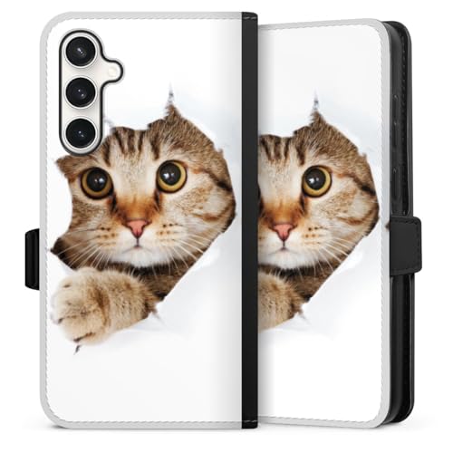Etui Samsung Galaxy S23 FE avec chat mignon - Protection folio pour amoureux des animaux