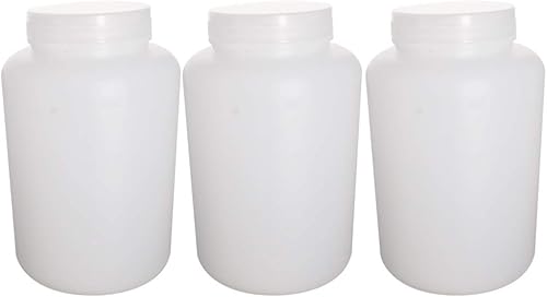 Miniatura 10 de Othmro 10 botellas de plástico de 16.9 fl oz, botella cilíndrica de reactivo químico de laboratorio, botella de polietileno de reactivo de