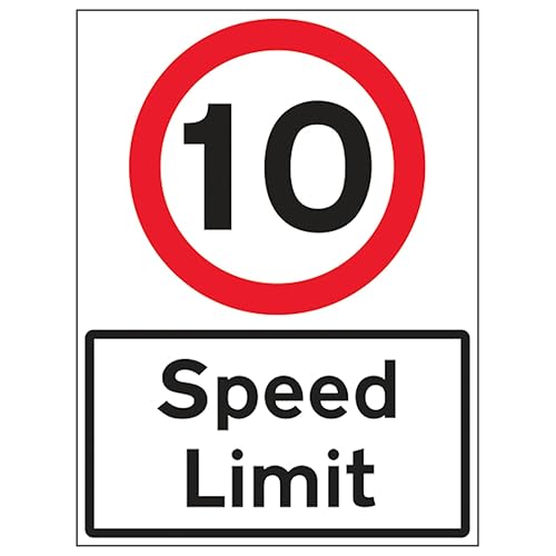 Panneau de sécurité 10 MPH réfléchissant V Safety en aluminium composite 450x600mm
