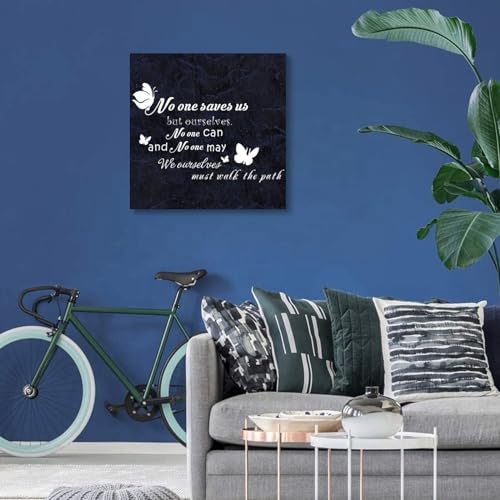 Lienzo de pared con letrero de Buda y citas de autoayuda espiritual 7