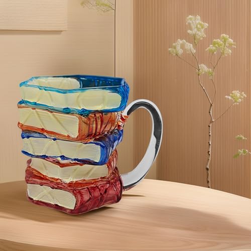 Taza Vintage de Vidrio Relief 11 Oz con Cuchara miniatura 5