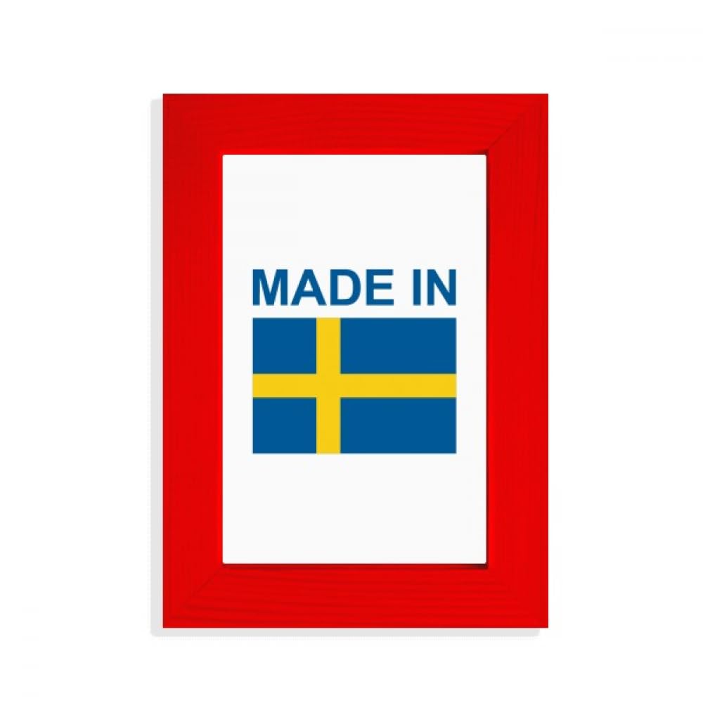 Cadre photo Sweden Country Love rouge pour raviver un mur blanc