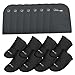 Veesper 4 Pairs Toe Warmers, Winter Thermal Feet Warmers Elastic Neoprene Toe Covers Feet Warmers for Cycling Running Hiking Ice Baths, Black