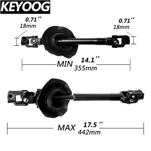 Keyoog Intermediate Steering Shaft Column Fit For 2005-2010 Chevy Cobalt 2003-2007 Saturn Ion 05-10 Pontiac G5 Pursuit 425-109 10392744 15799676 15800140 #TOP6