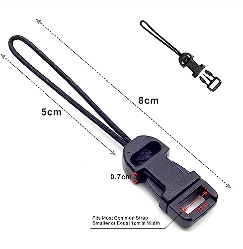 Padwa Lifestyle 4 Pcs Black Quick Release Camera Strap QD Loops Connector Adapter - Image 4